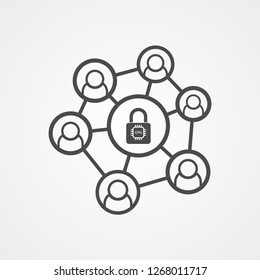 Network protection vector icon sign symbol