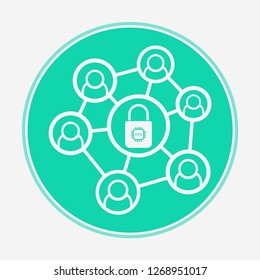 Network protection vector icon sign symbol