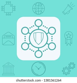 Network protection vector icon sign symbol