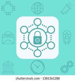 Network protection vector icon sign symbol