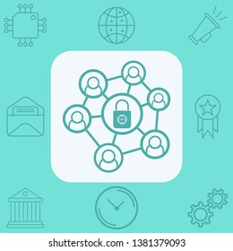 Network protection vector icon sign symbol