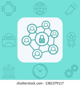 Network protection vector icon sign symbol