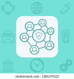 Network protection vector icon sign symbol