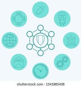 Network protection vector icon sign symbol