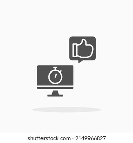 icono de glifo de velocidad de velocidad de la calidad de red. Se puede usar para productos digitales, presentación, diseño de impresión y más.