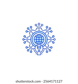 Network Recovery Line Icon. linear style sign for mobile concept and web design. Outline vector icon.