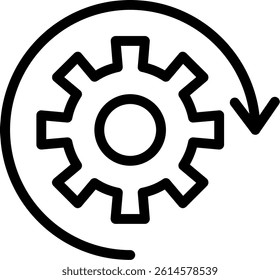 Network Recovery Line Vector Icon Design