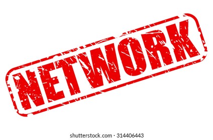 Network red stamp text on white