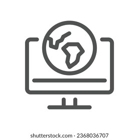 Network related icon outline and linear vector.