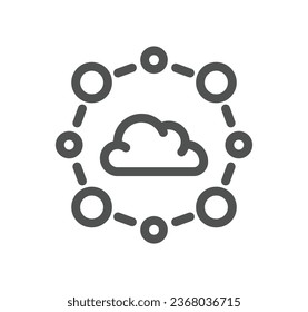 Network related icon outline and linear vector.