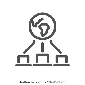 Network related icon outline and linear vector.