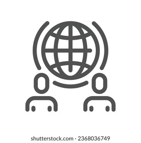 Network related icon outline and linear vector.