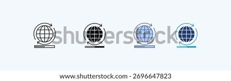 Network Restarting Multiple Icon illustration vector