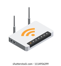 Network Router 3D isometric