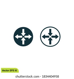 network router icon illustration simple design element vector logo template
