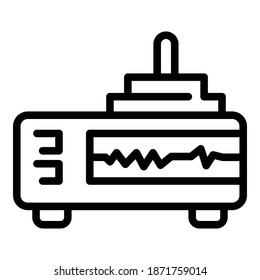 Network router icon. Outline network router vector icon for web design isolated on white background