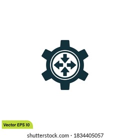 network router management icon illustration simple design element vector logo template