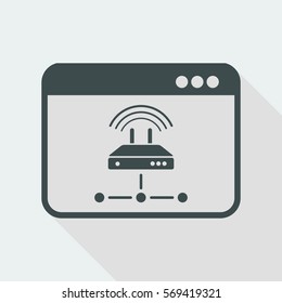 Network router - Vector flat minimal icon