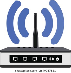 Vector del router de red para el icono, símbolo o emblema y logotipo