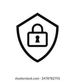 network safety icon vector design with lock and shield