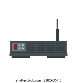 Icono de satélite de red. Ilustración plana del icono del vector del satélite de red aislado en fondo blanco