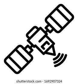 Network satellite icon. Outline network satellite vector icon for web design isolated on white background