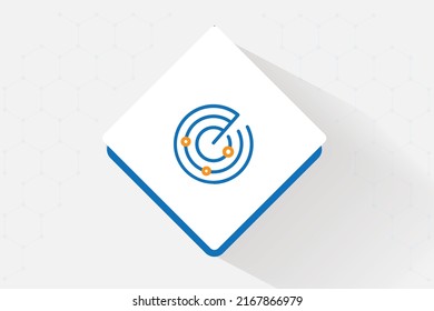 network scanning process icon vector design