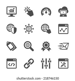 network and search engine optimization icon set, vector eps10.