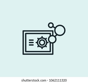 Network secure icon line isolated on clean background. Network secure icon concept drawing icon line in modern style. Vector illustration for your web site mobile logo app UI design.
