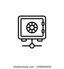 Network Secure Vault Icon In Vector. Logotype