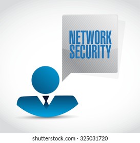 network security businessman sign concept illustration design graphic