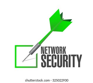 network security check dart sign concept illustration design graphic