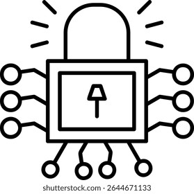 Network Security Filled Style Icon Design