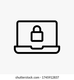 Network security icon designed in a line style, editable stroke