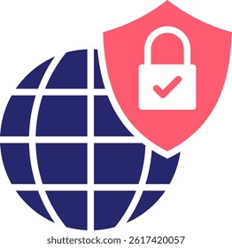 Network Security Icon Fill Vector Illustration