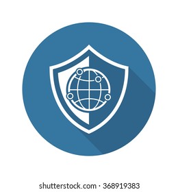 Network Security Icon. Flat Design. Business Concept Isolated Illustration.