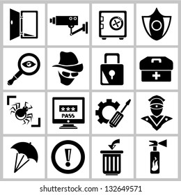 network security icon set