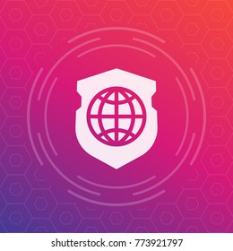 network security icon with shield