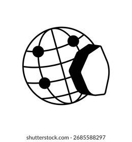 Network Security Icon vector stock illustration