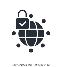 network security icon. vector.Editable stroke.linear style sign for use web design,logo.Symbol illustration.