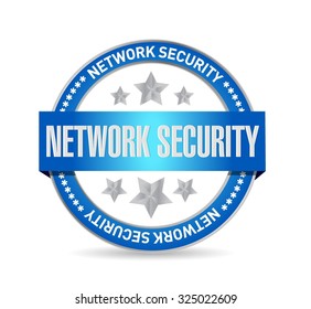 network security seal sign concept illustration design graphic