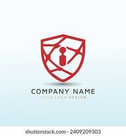 IT Network  Security vector logo design