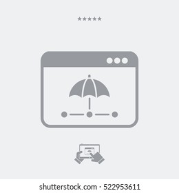 Network security - Vector web icon