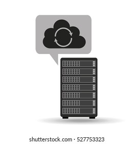 network server concept backup restore vector illustration eps 10