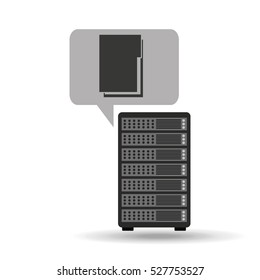 network server concept file folder vector illustration eps 10