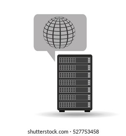 network server concept globe world vector illustration eps 10