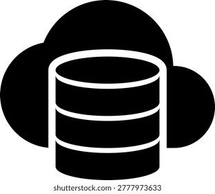 Network server and database storage icon set. Simple cylinder data hosting and cloud storage symbols. Professional Hand drawn vector Images collection