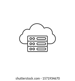 network server - minimal line web icon. simple vector illustration. concept for infographic, website or app.