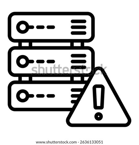 Network server outline icon. Simple vector icon design in outline style. Editable vector format