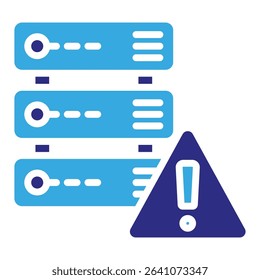 Network server solid dual color icon. Simple vector icon design in solid color style. Editable vector format